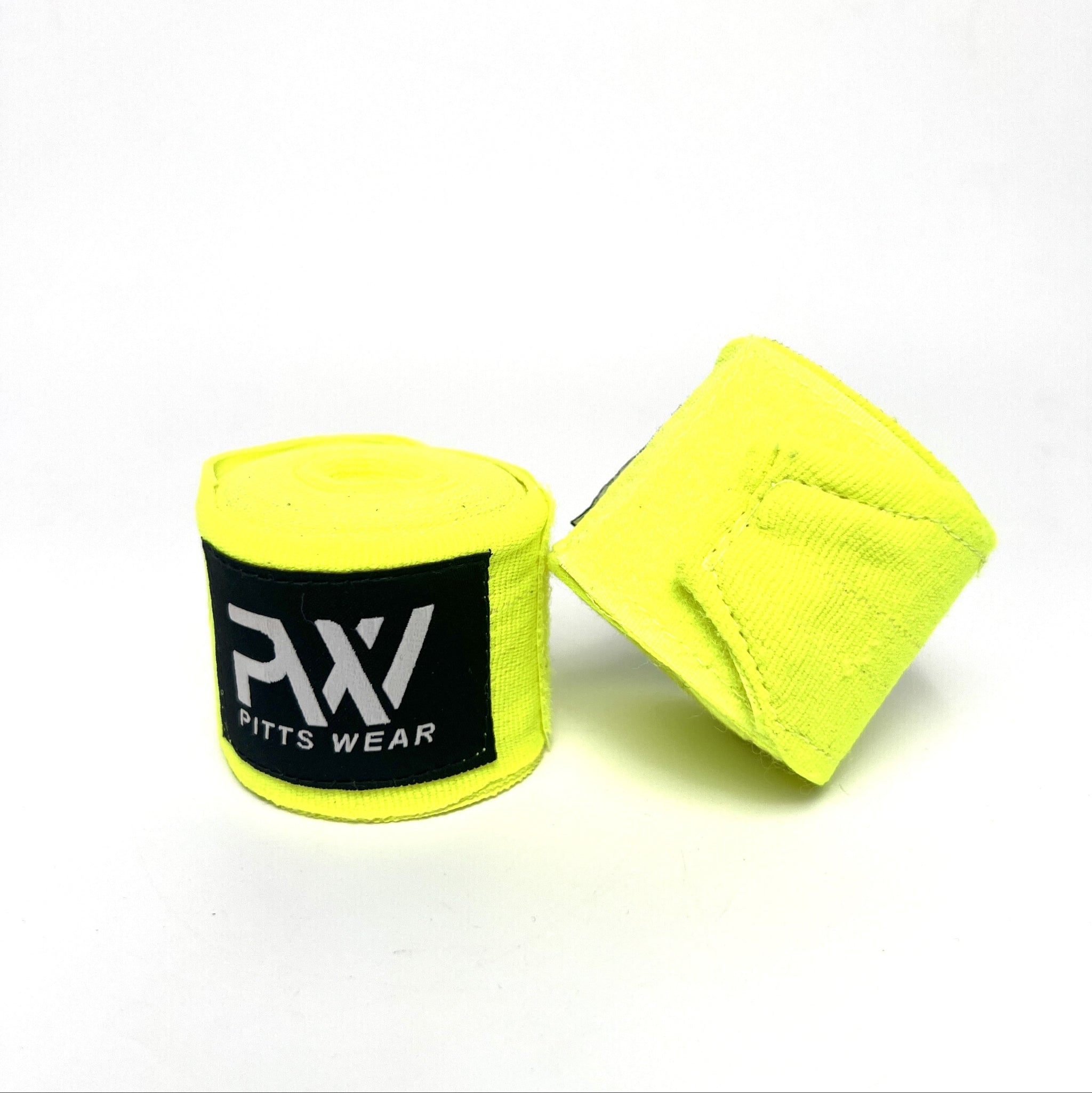 Gelbe Boxbandagen: Ein Paar gelbe Boxbandagen von PittsWear.