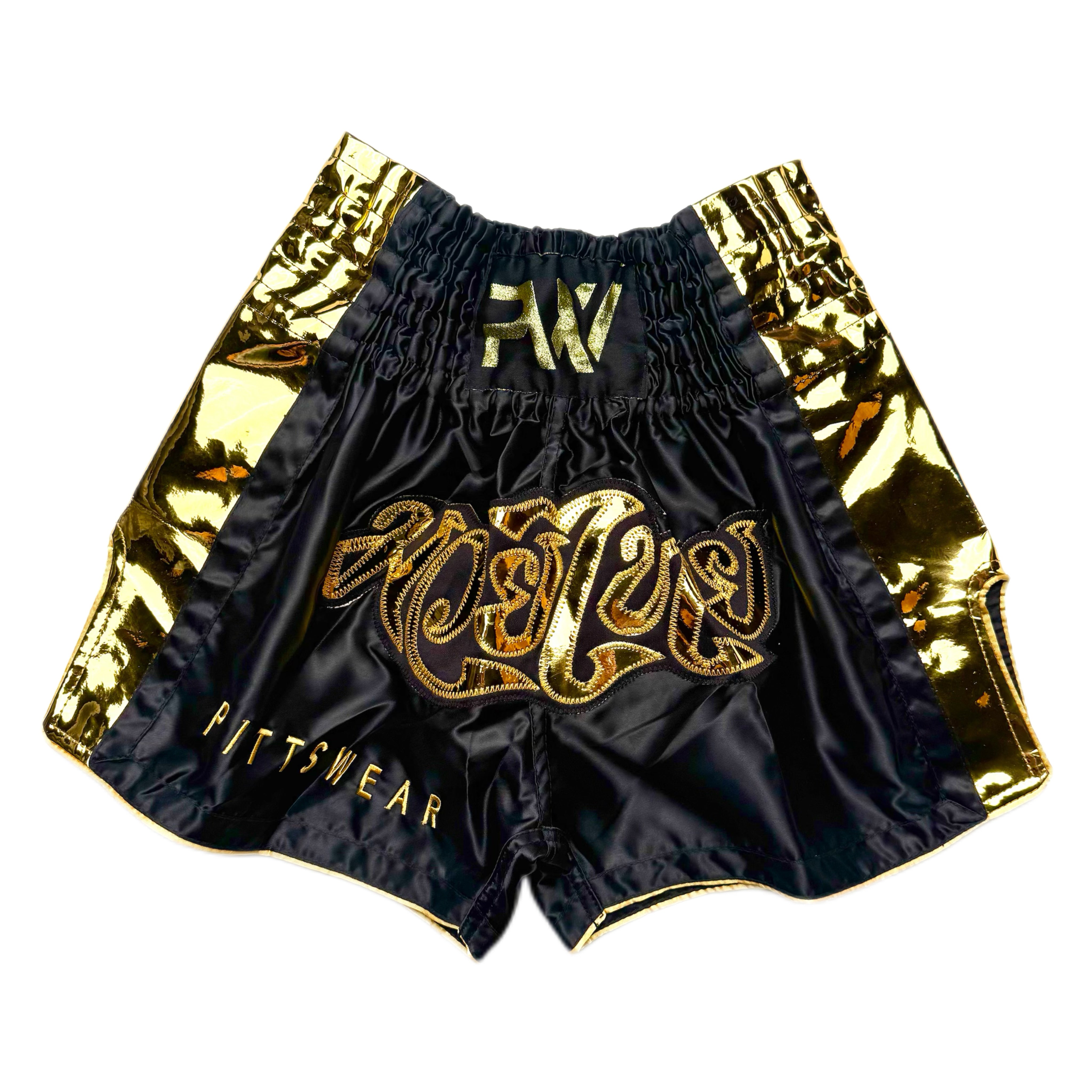 PittsWear Thaibox Shorts - Black/Gold