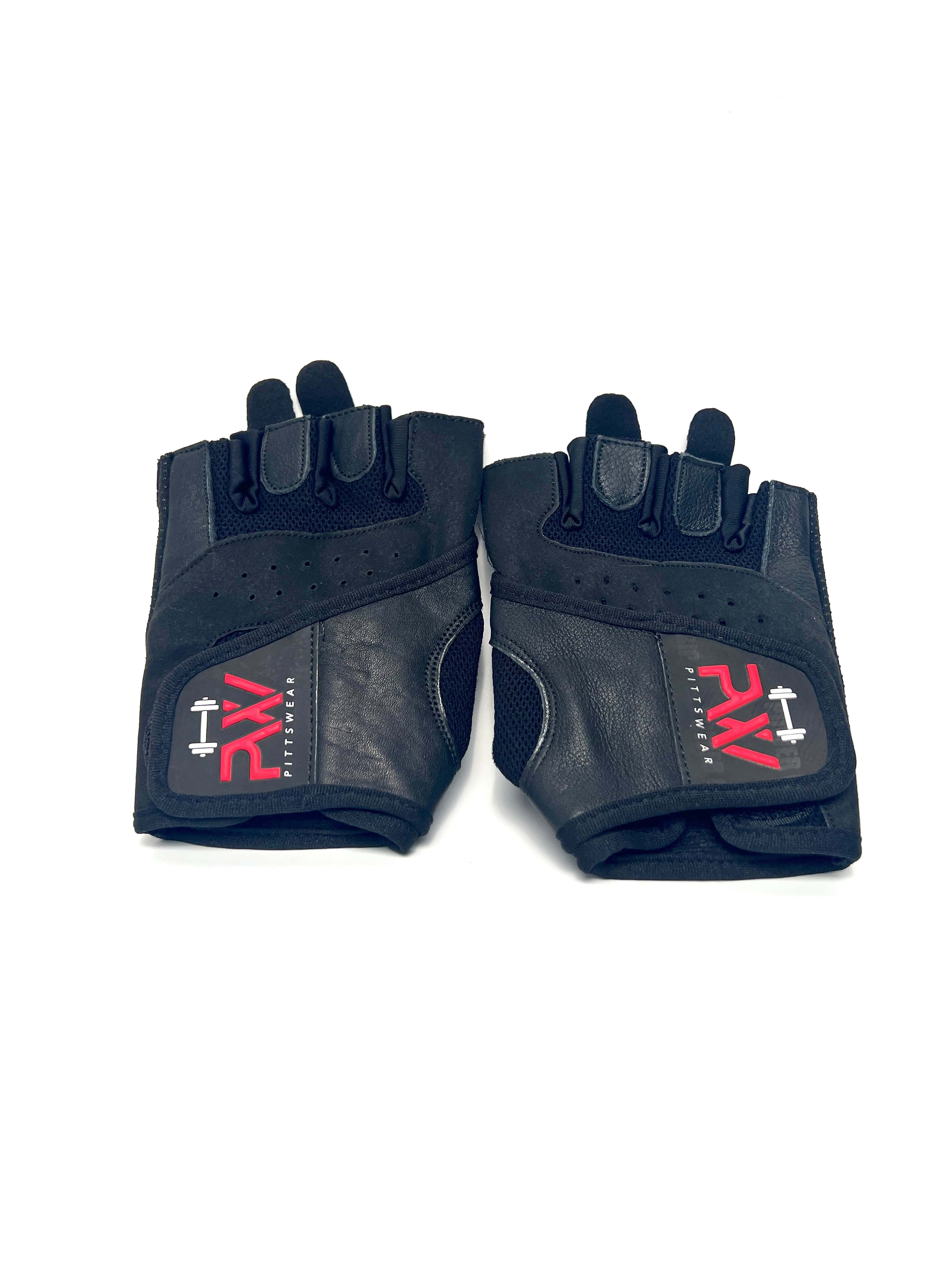 Schwarze PittsWear fingerlose Fitness Handschuhe