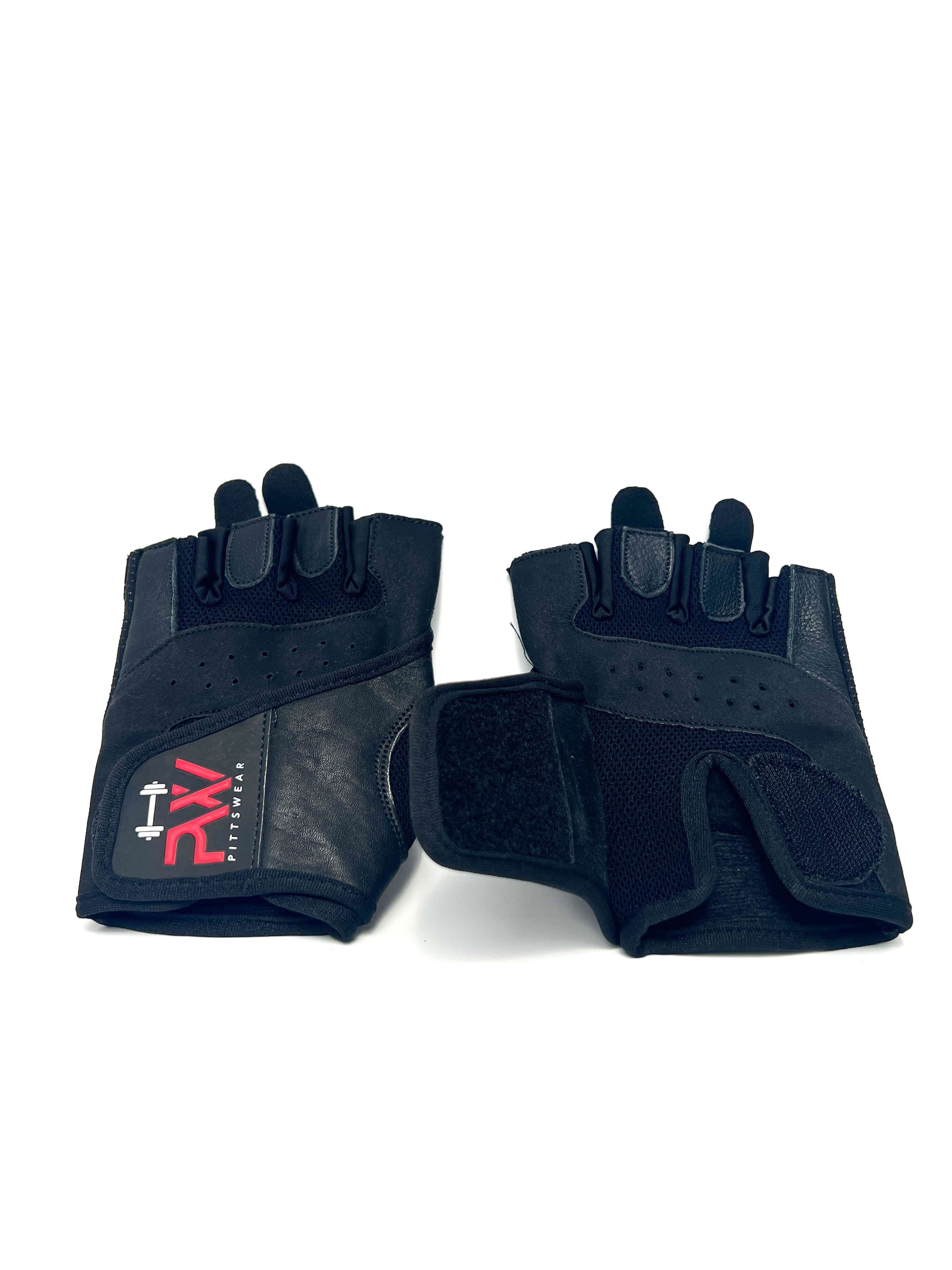 Schwarze PittsWear fingerlose Fitness HandschuhePittsWear Fitness Handschuhe in Schwarz, Paaransicht