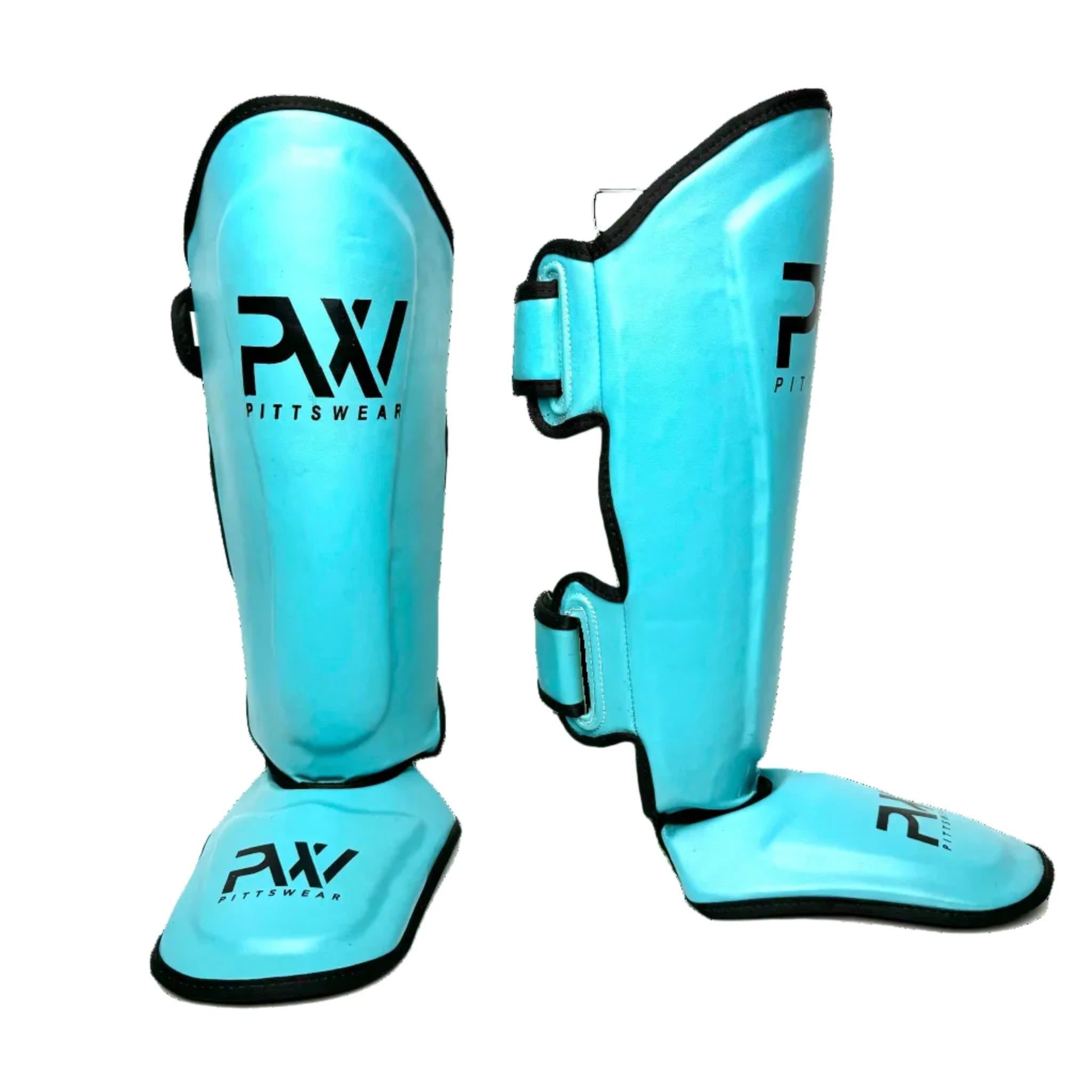 Kampfsport schienbeinschoner in hellblau von pittswear