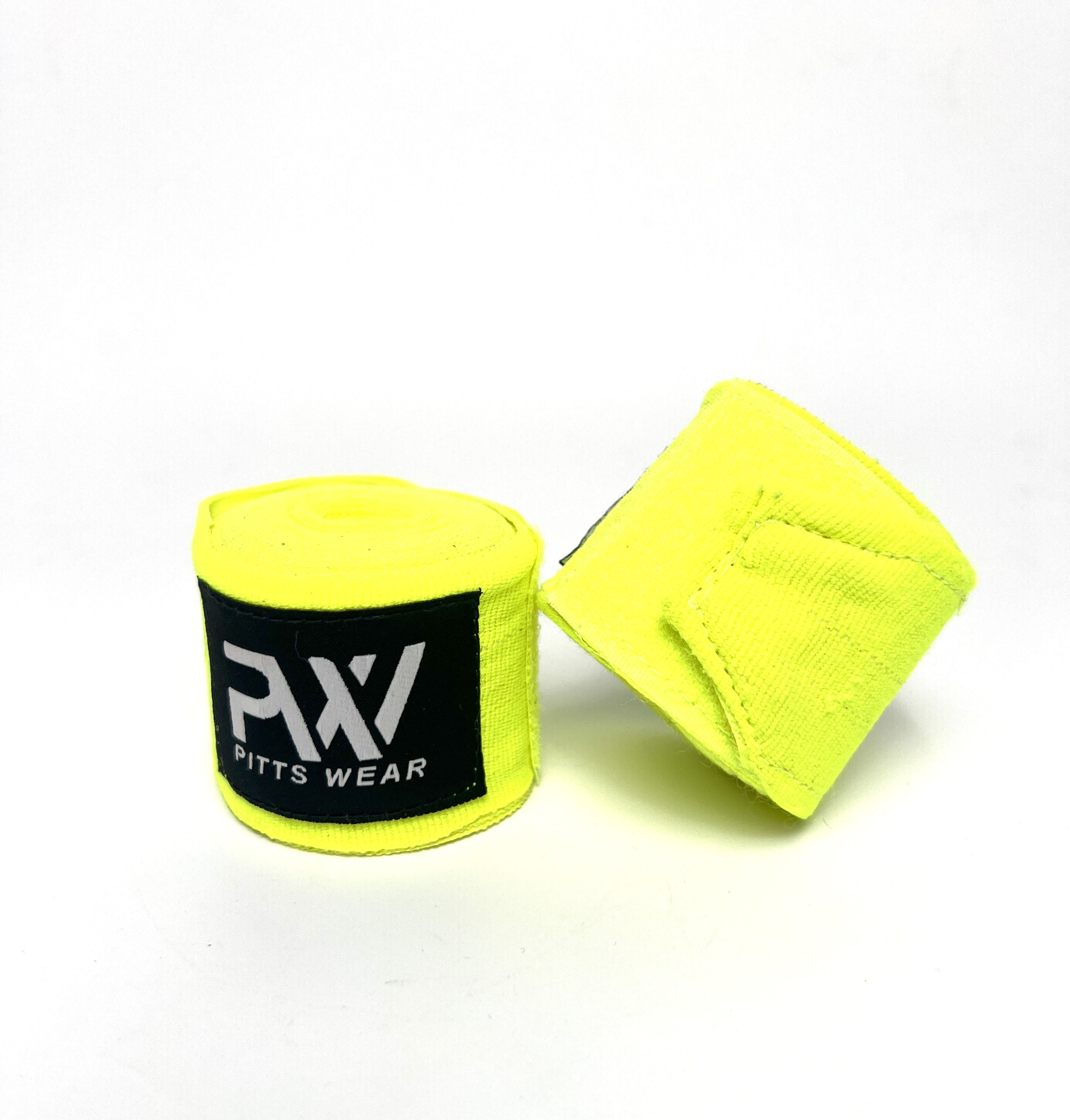 Gelbe Boxbandagen: Ein Paar gelbe Boxbandagen von PittsWear.