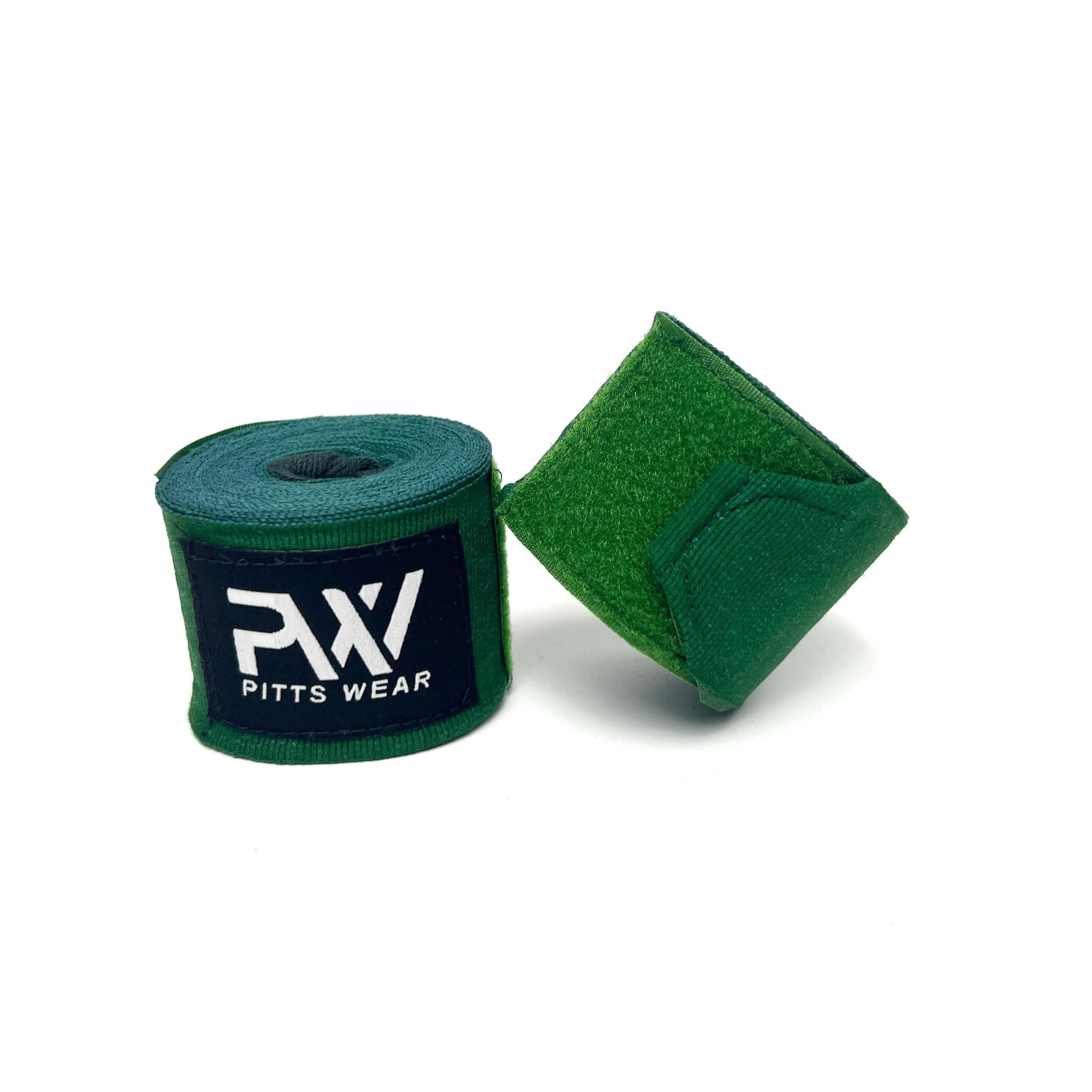 Grüne Boxbandagen: Ein Paar grüne Boxbandagen von PittsWear.