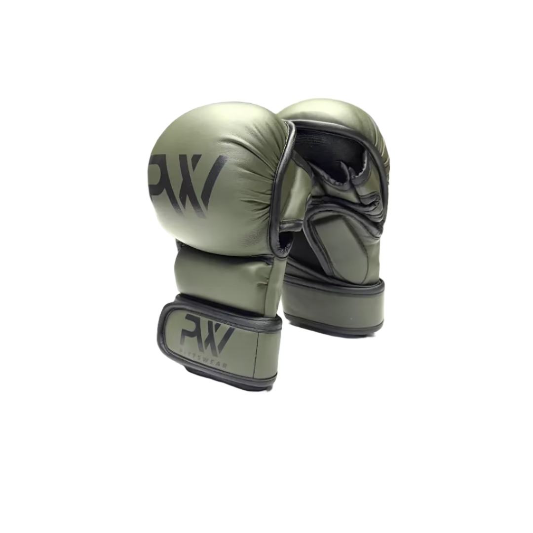 MMA Sparring Handschuhe von PittsWear in Olivegrün