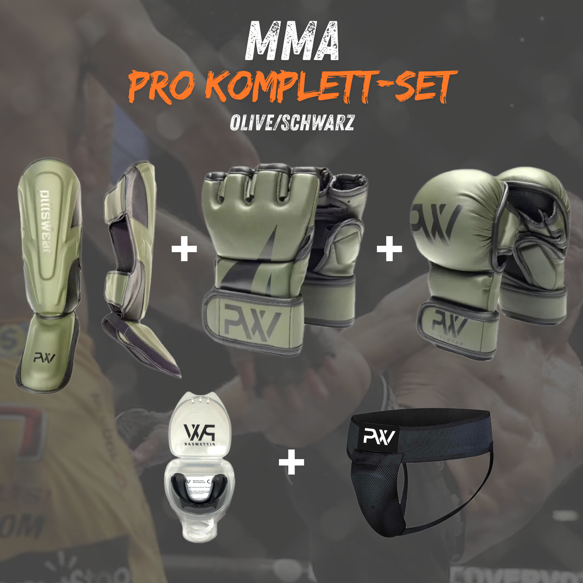 MMA Pro Komplett-Set - Olive/Schwarz