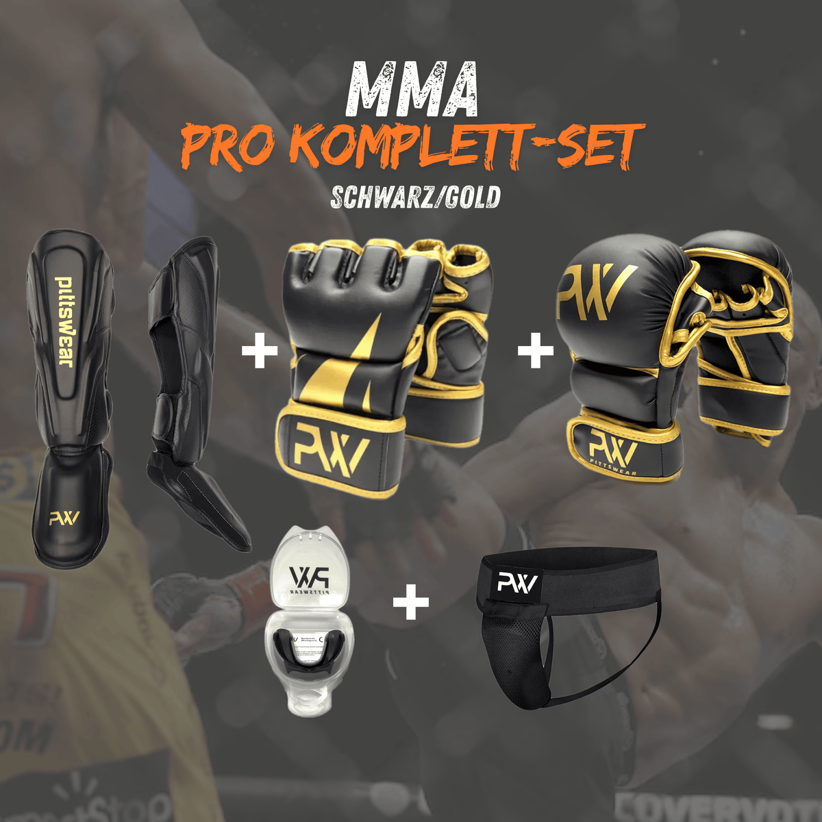 MMA Pro Komplett-Set - Schwarz/Gold